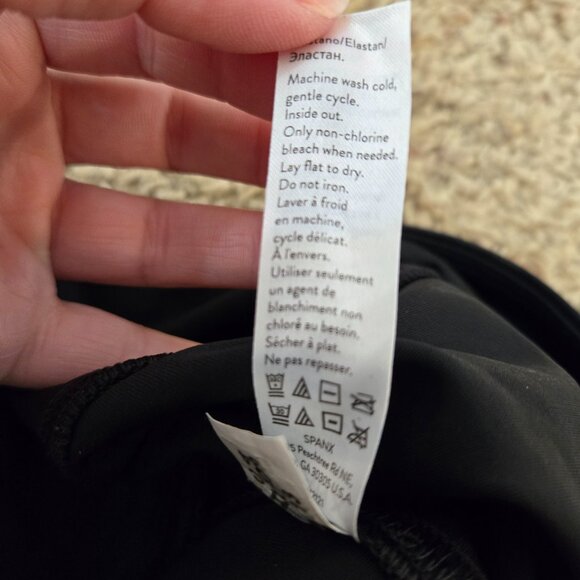 Spanx Leggings Womens Large Petite Black Gray Camo - Picture 5 of 7